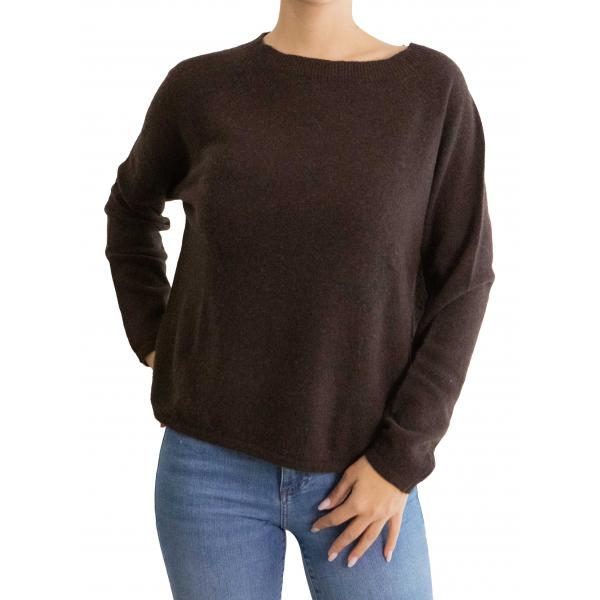 Maglia pura lana a barca  tinta unita 